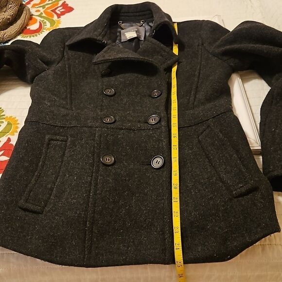 J Crew Stadium Cloth Nello Gori gray Pea coat size 2 - Picture 10 of 10
